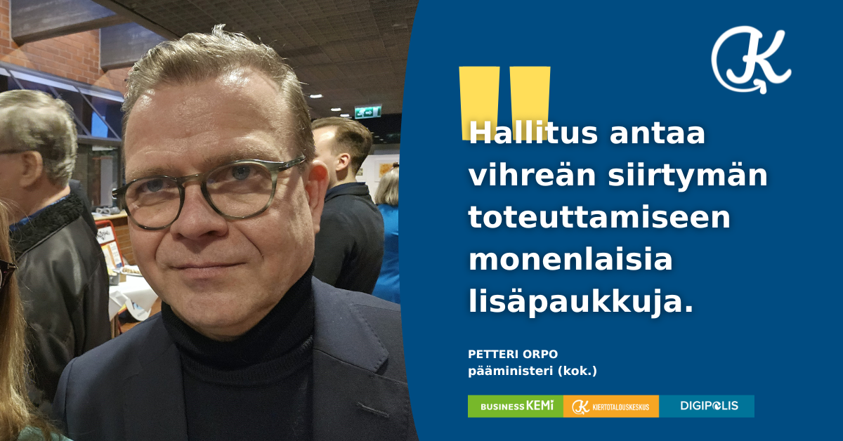 Pääministeri Petteri Orpo Kemin Digipolis oy:n haastattelussa 28.1.2025 kuva: Soile Suvanto