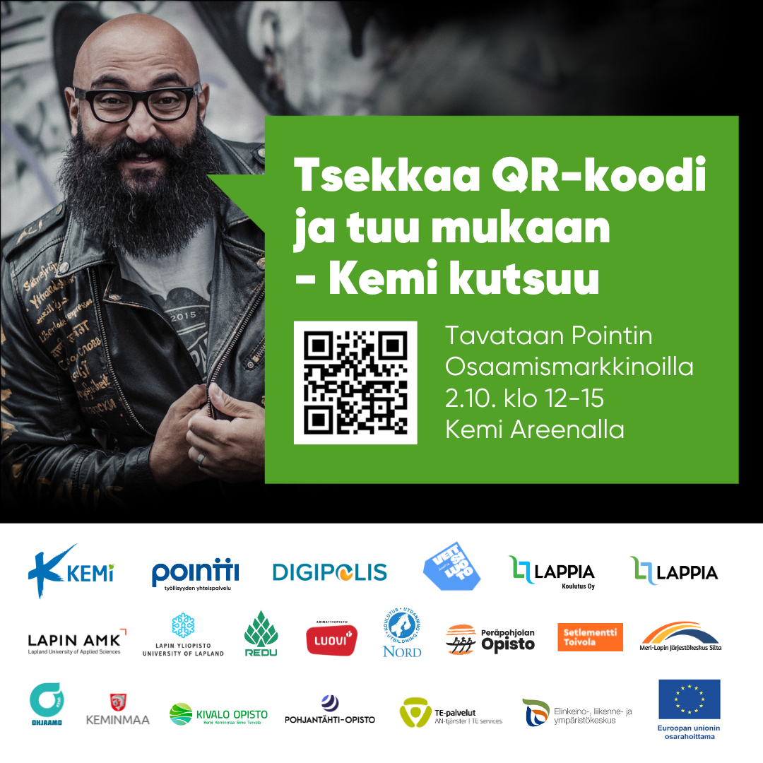 QR-koodin avulla löydät Pointin Osaamismarkkinoiden 2.10.2024 ohjelman ja pohjakartan.